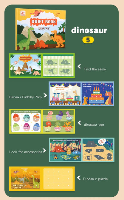 Magic Quiet Book with Reusable Stickers