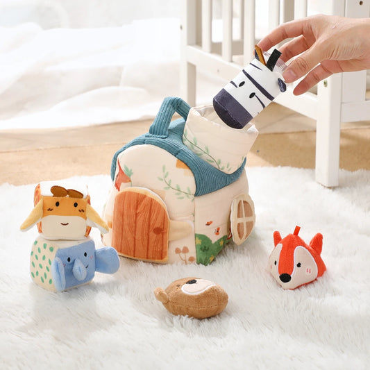 Montessori Plush Farmhouse with Musical Animal