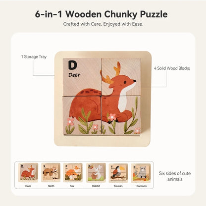 Baby Russian Wooden Blocks Puzzle