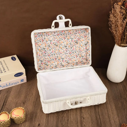 Vintage Rattan Storage Box