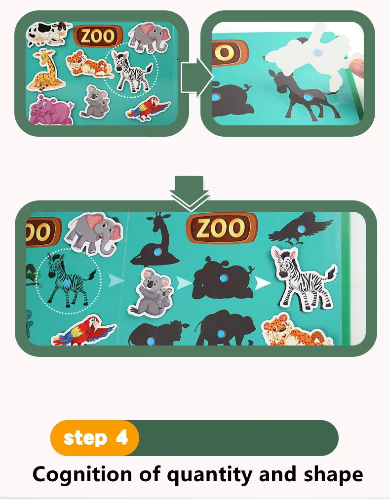 Magic Quiet Book with Reusable Stickers