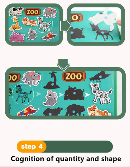 Magic Quiet Book with Reusable Stickers