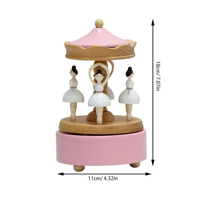 Wooden Rotating Ballerina Music Box