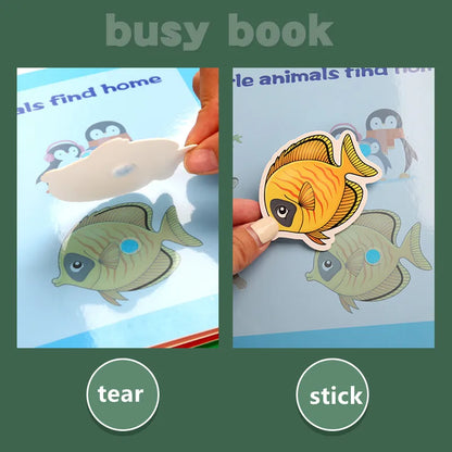 Magic Quiet Book with Reusable Stickers