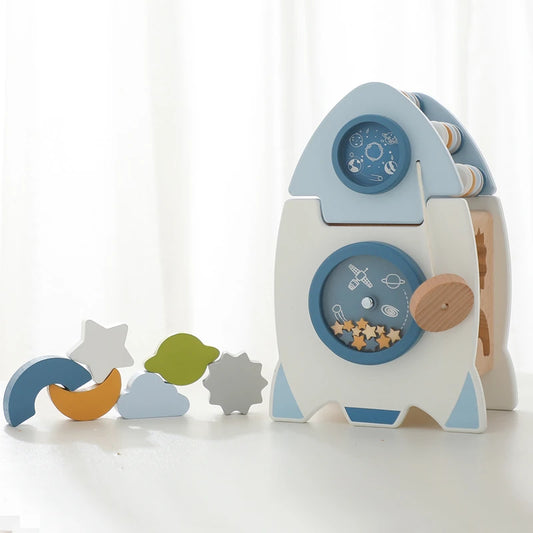 Montessori Wooden Rocket Toy