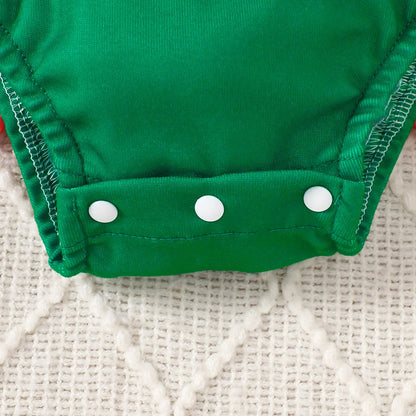 Girl Elf Christmas Jumpsuit & Hat Set- 2 pcs