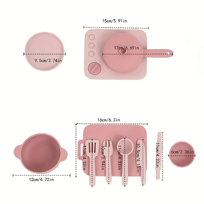 Silicone Kitchen Toy Set