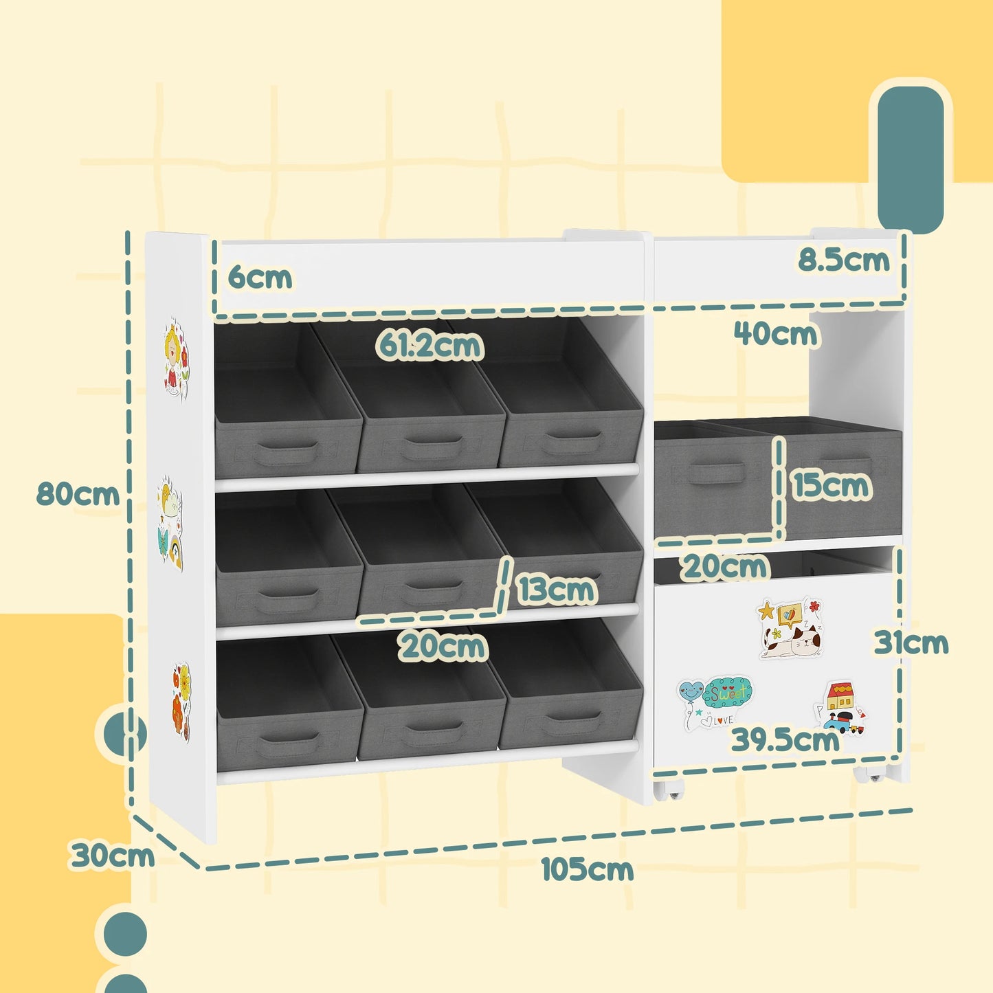 Kids Storage Shelf (Large)
