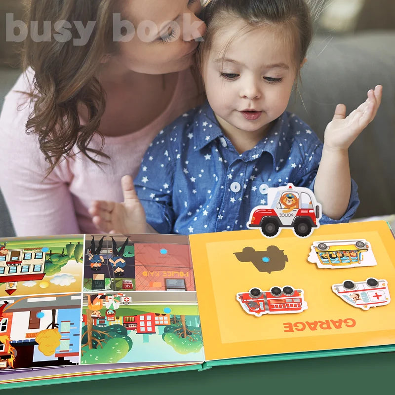 Magic Quiet Book with Reusable Stickers