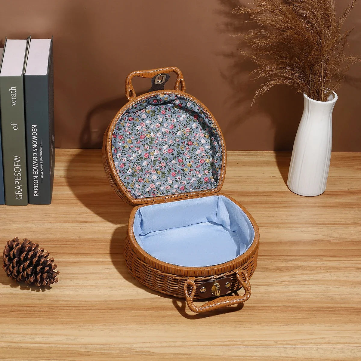 Small Vintage Rattan Box