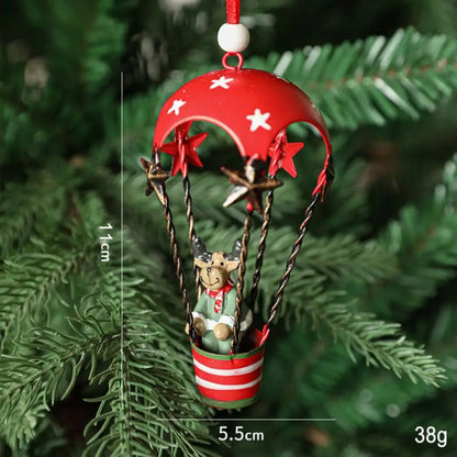 Christmas Hot Air Balloon Ornament