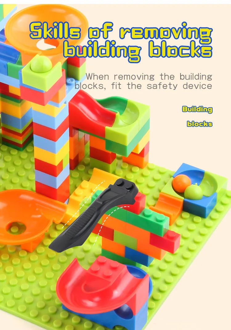 Marble Run Maze Building Blocks Set (84–504 PCS)