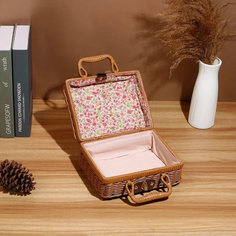 Small Vintage Rattan Box