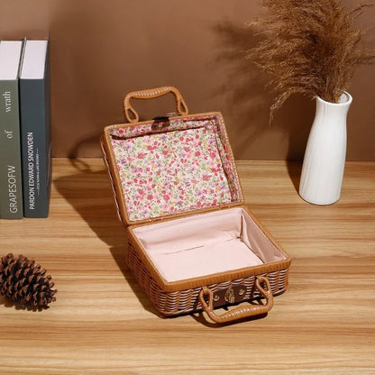 Small Vintage Rattan Box