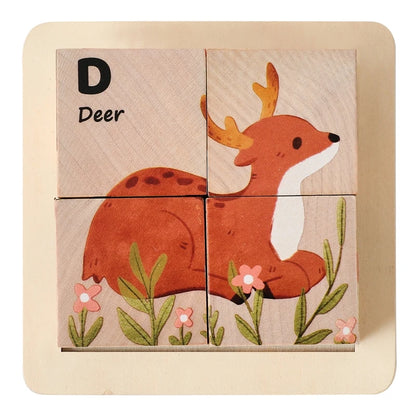 Baby Russian Wooden Blocks Puzzle