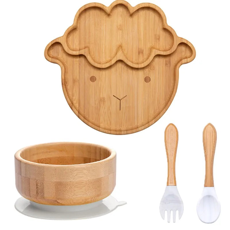 Sheep 4pcs Bamboo Dinner Sets