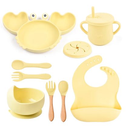 9Pcs Crab Silicone Dinner Set
