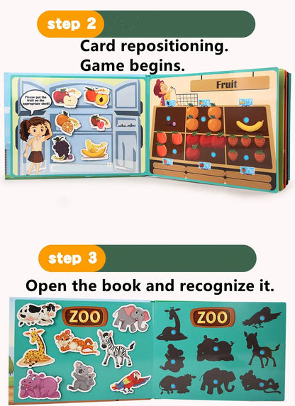 Magic Quiet Book with Reusable Stickers