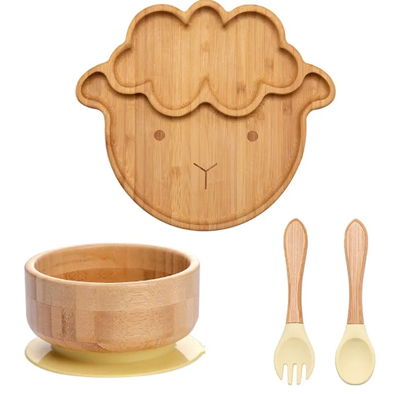 Sheep 4pcs Bamboo Dinner Sets