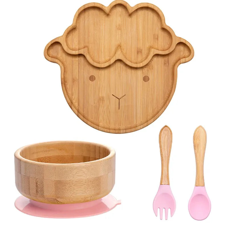 Sheep 4pcs Bamboo Dinner Sets