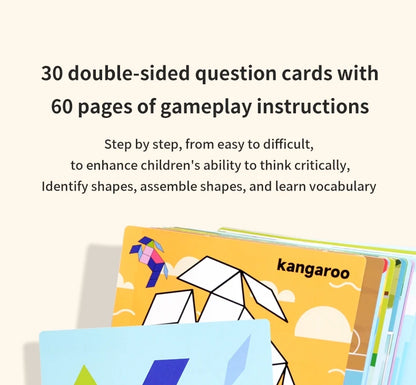 Magnetic Puzzles Wood Tangram