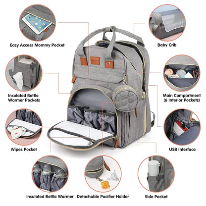 Diaper Bag with USB Charger